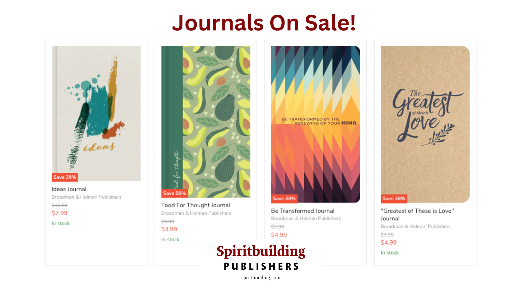 Journals on Sale!