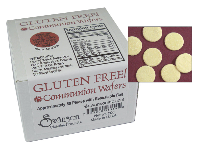 Gluten-Free Communion Wafers (Approx 1") - Box of 50