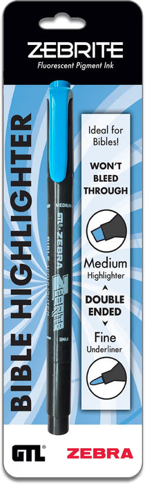 Zebrite Double Ended Highlighter - Blue