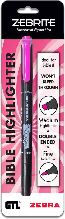 Zebrite Double Ended Highlighter - Pink