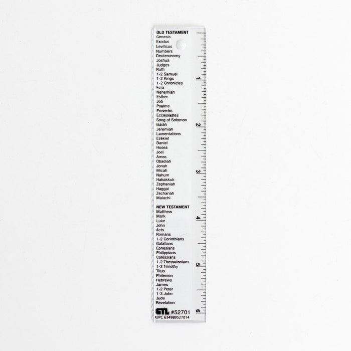 Straight-Edge Ruler with Books of the Bible