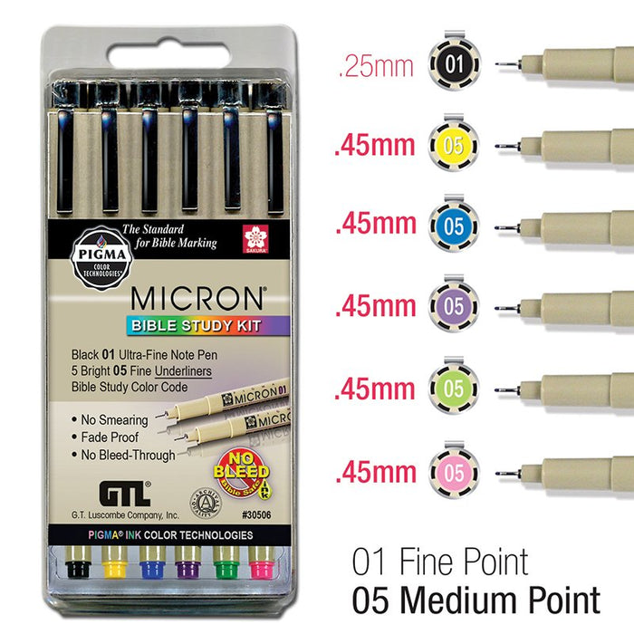 Pigma Micron Bible Study Pen Kit