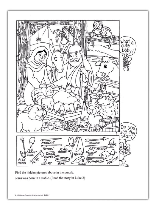 New Testament Hidden Picture Puzzles, Coloring & Activity Book