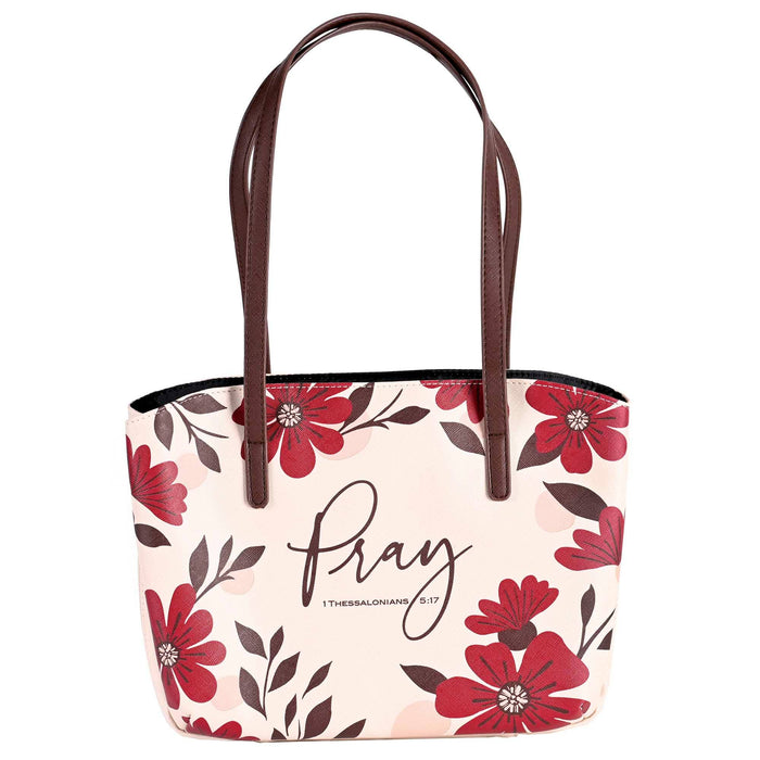 Pray Wedge Tan Large Bible Case