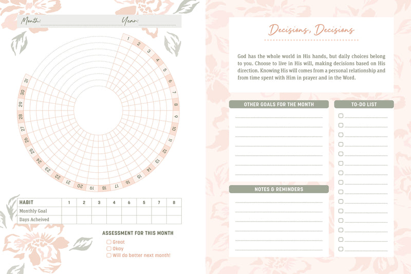 Bible Affirmations Habit Tracker Journal