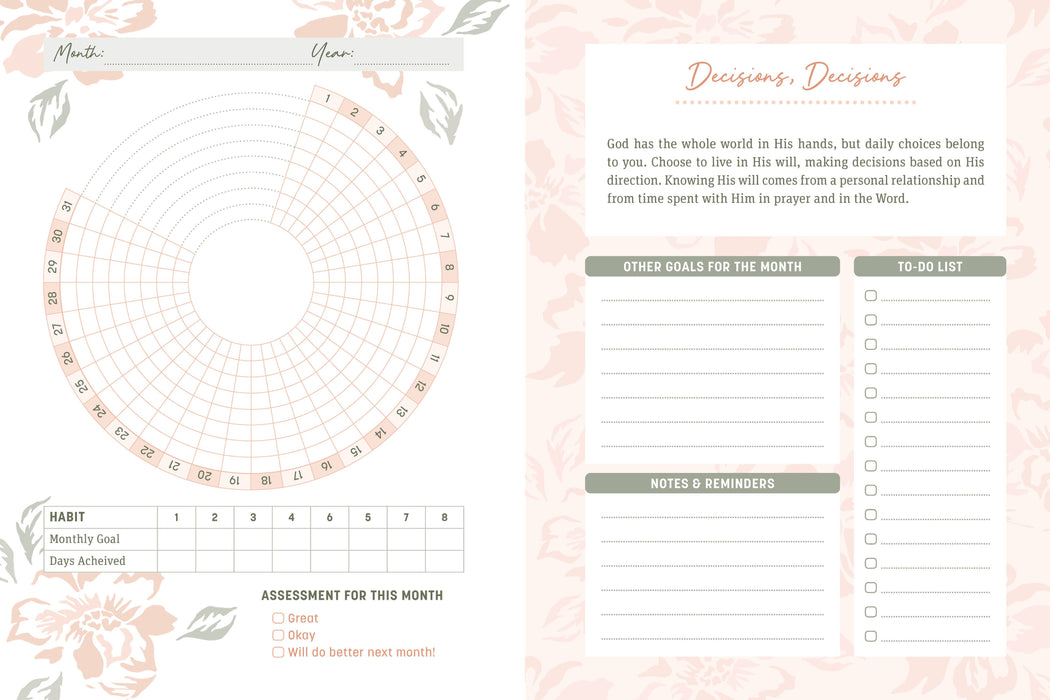 Bible Affirmations Habit Tracker Journal