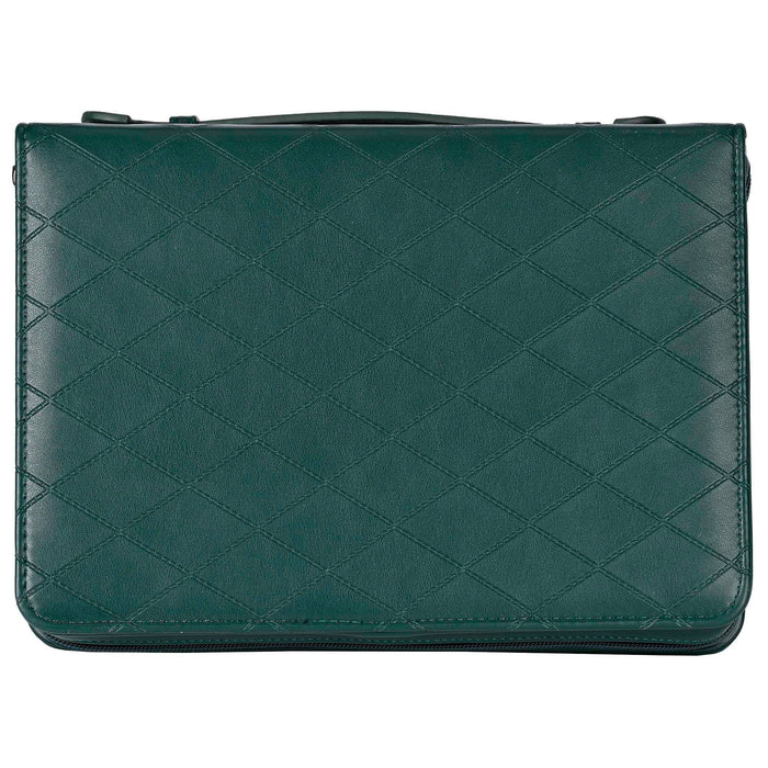 Quilted Be Still Green XL Bible Cover