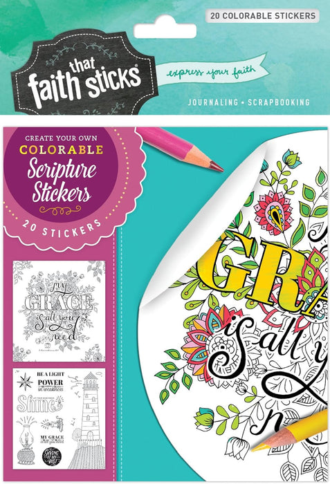2 Corinthians 12:9 Colorable Stickers