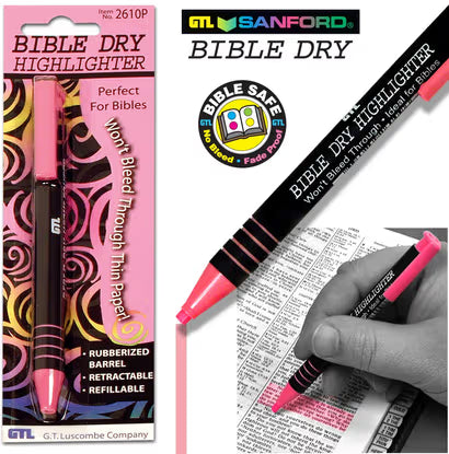 Bible Dry Highlighter - Pink