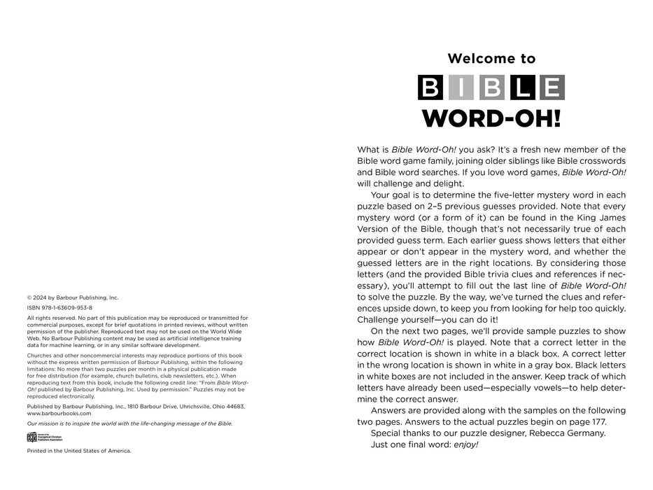 Bible Word-Oh!