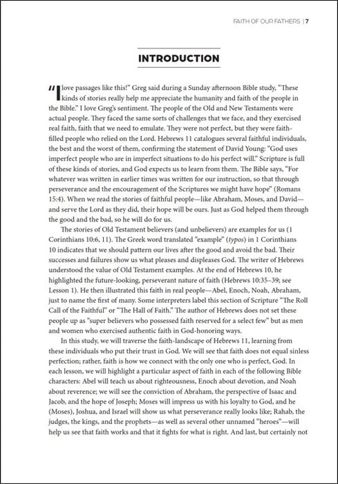 Faith of Our Fathers: A Study of Hebrews 11