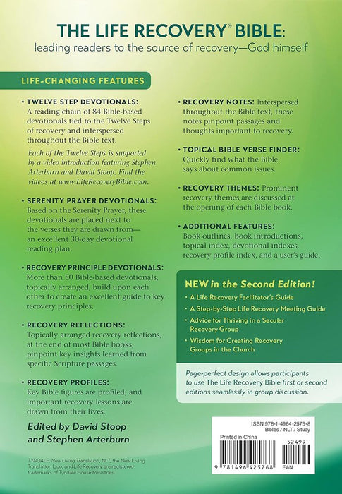 NLT The Life Recovery Bible, Soft Cover