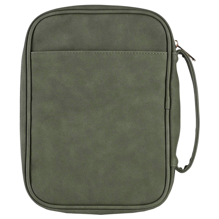 Embroidered Cross Green XL Bible Cover