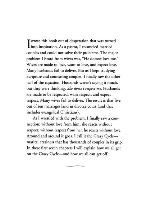 Love and Respect: The Love She Most Desires, the Respect He Desperately Needs (Hardcover)