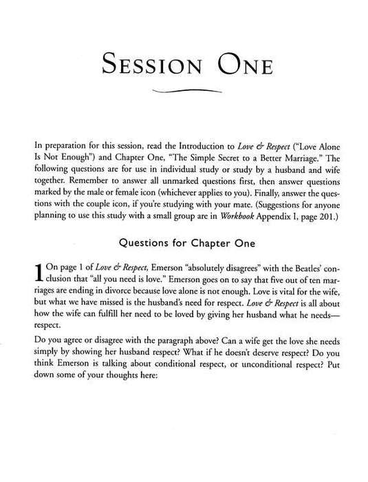Love and Respect Workbook