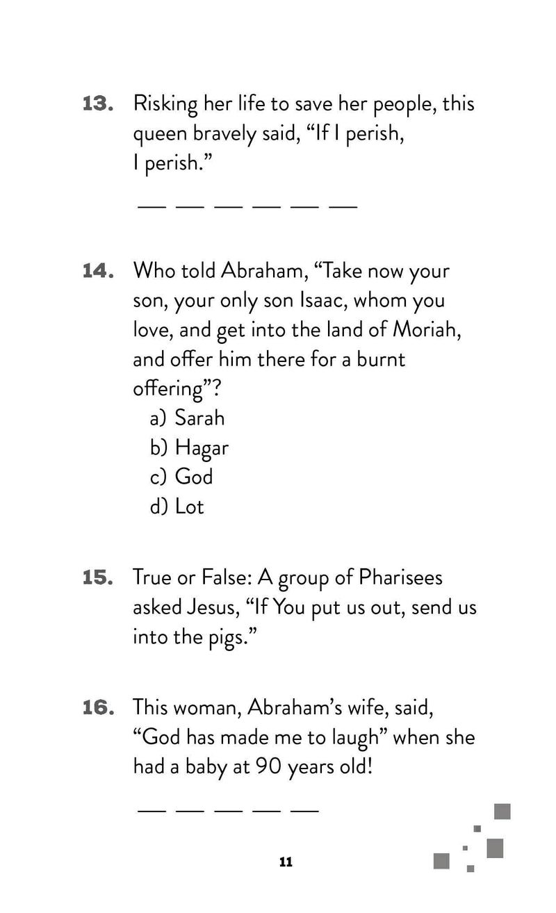 Who Said It?: A Bible Quiz Challenge for Kids