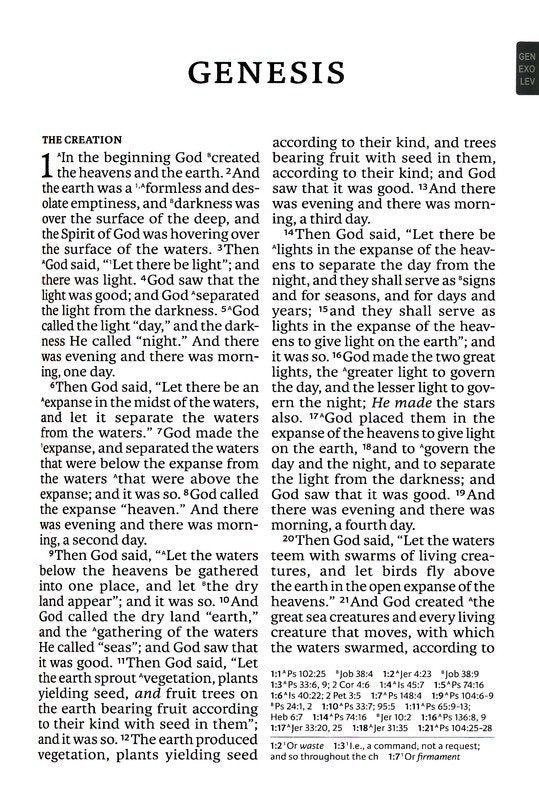 NASB Giant Print Reference Bible--soft leather-look, olive (indexed)