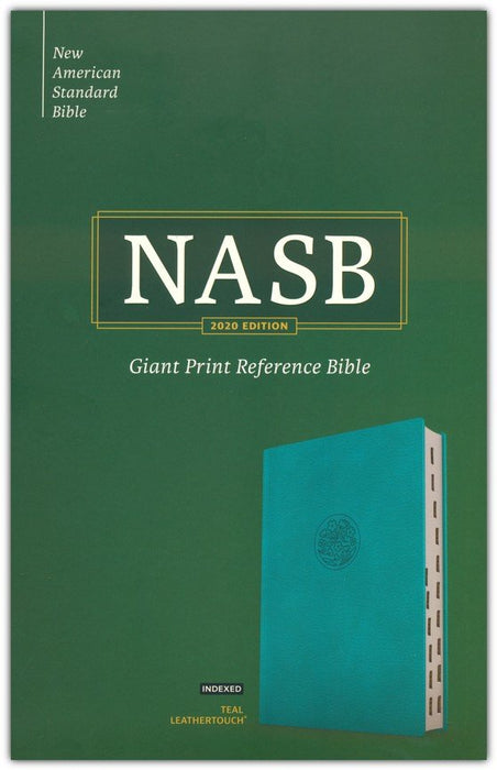 NASB Giant Print Reference Bible--soft leather-look, teal (indexed)