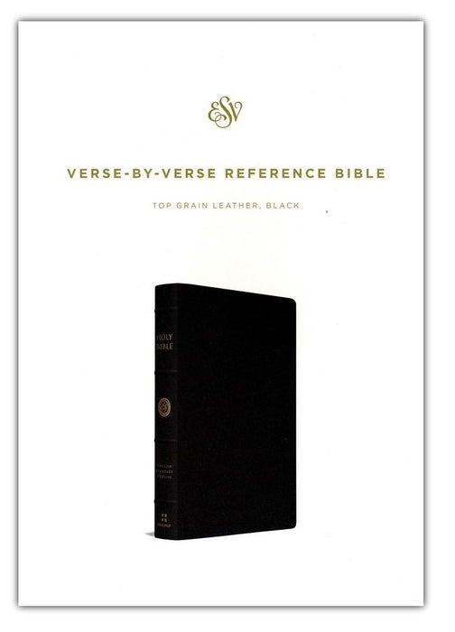 ESV Verse-by-Verse Reference Bible, Black Topgrain Leather