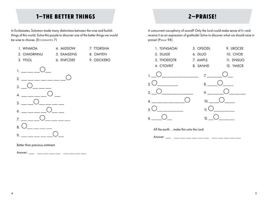 Bible Word Scrambles : More Than 200 Puzzles!