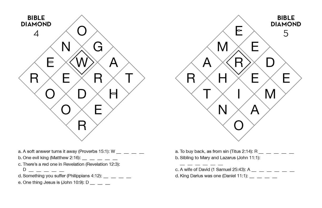 Bible Diamond Puzzles Large Print