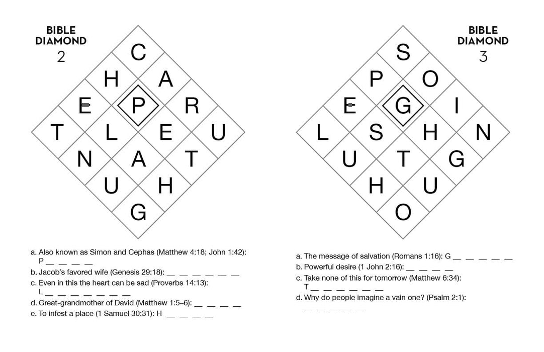 Bible Diamond Puzzles Large Print