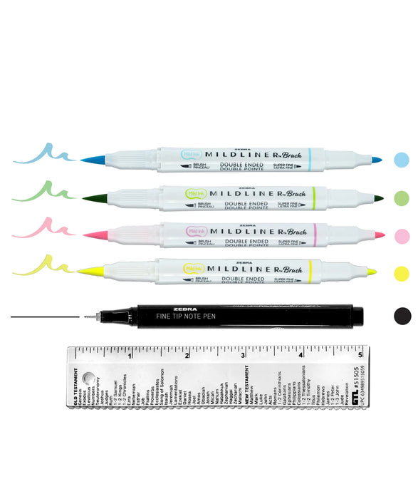 MIDLINER BRUSH BIBLE STUDY MARKING KIT