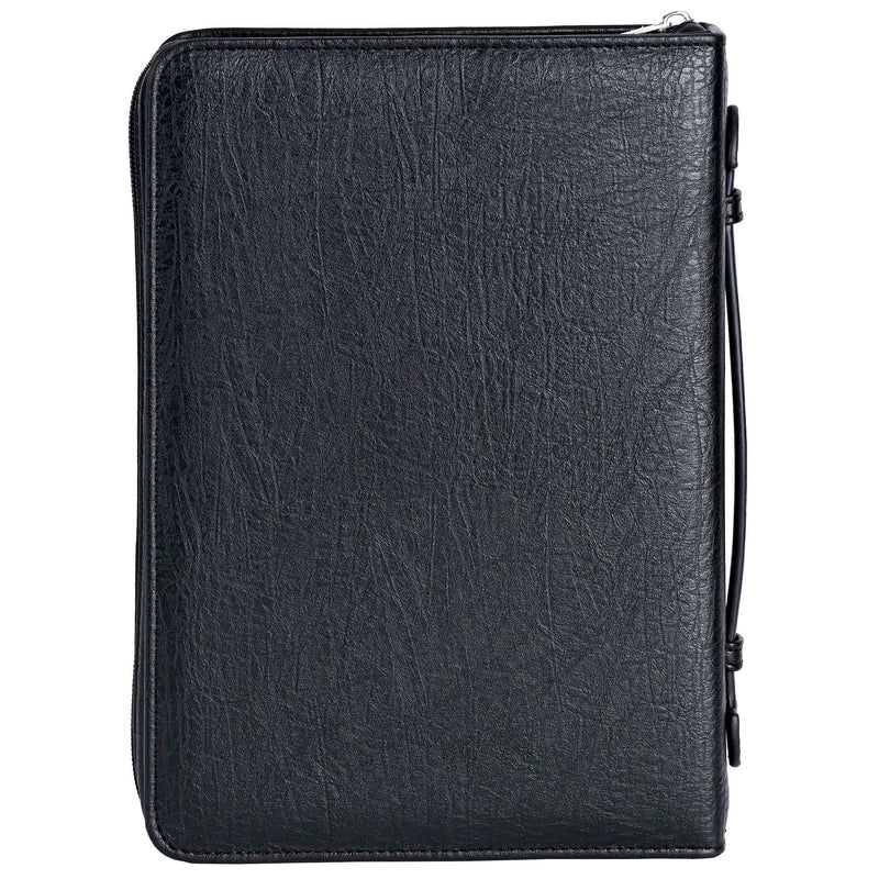 Vintage Cross - Black Large Bible Cover