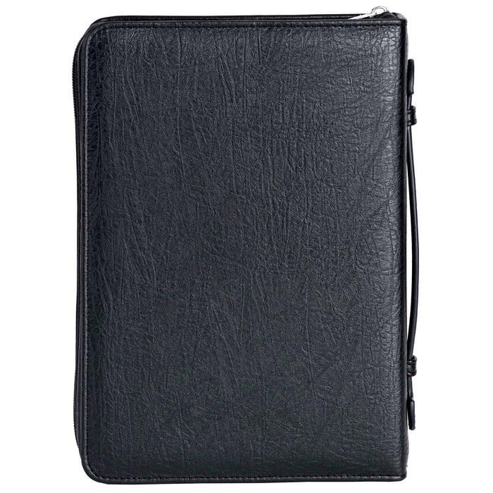 Vintage Cross - Black Large Bible Cover