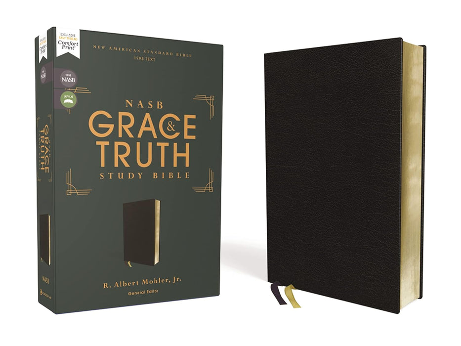 NASB: The Grace and truth Study Bible; Bonded Leather, Black, Red Letter, 1995 Text, Comfort Print