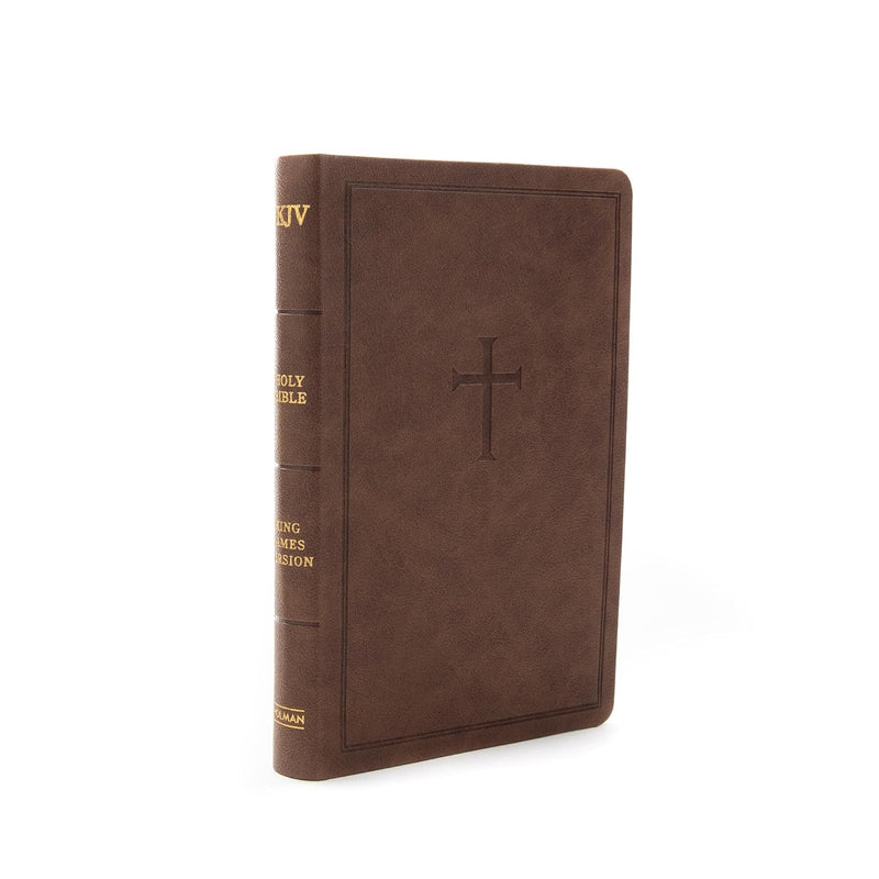 KJV Personal Size Bible, Brown LeatherTouch Imitation Leather