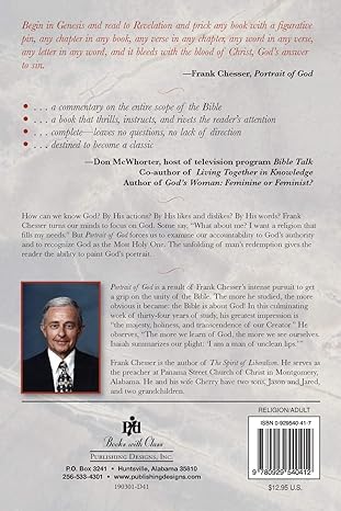 Portrait of God: Viewing the Divine Through His Work of Redemption by Frank Chesser