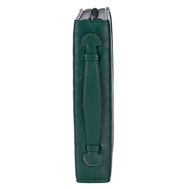Quilted Be Still Green XL Bible Cover