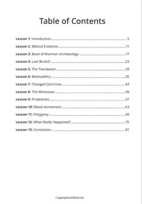 Mormonism: Will it Stand the Test? (Workbook)
