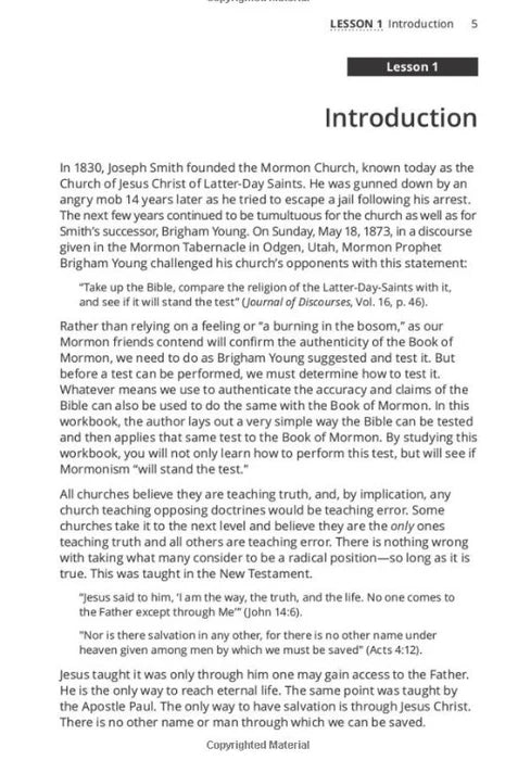 Mormonism: Will it Stand the Test? (Workbook)