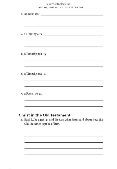Seeing Jesus In The Old Testament: Student Workbook