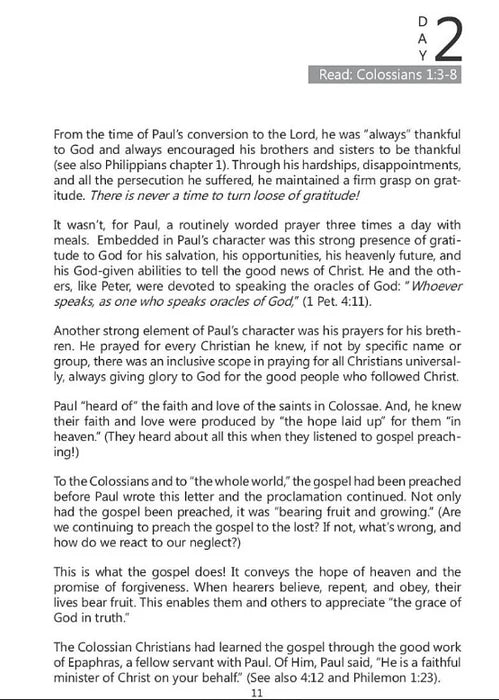 Twenty Days in Colossians: Set Your Mind on Things Above