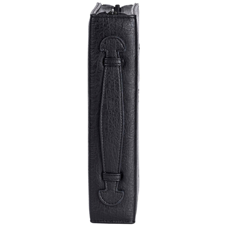 Vintage Cross - Black Large Bible Cover