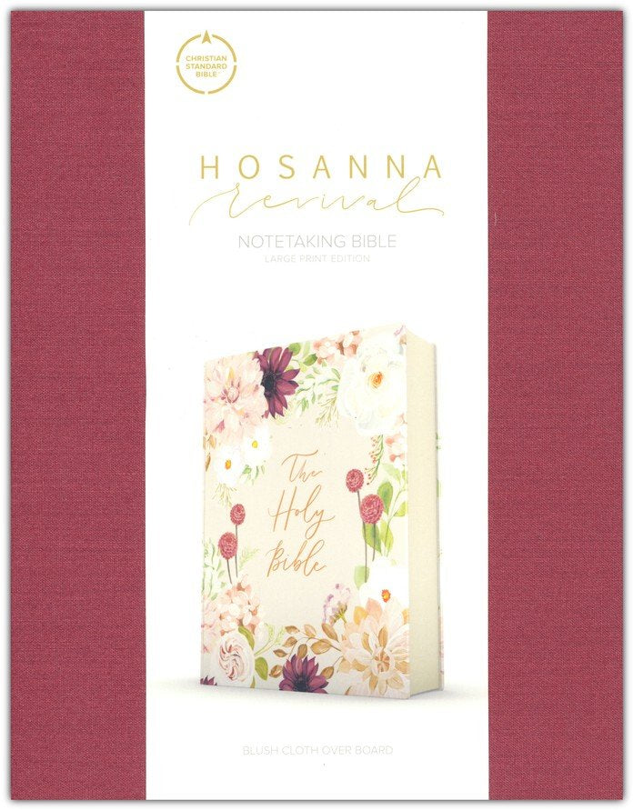 CSB Notetaking Bible, Large Print Hosanna Revival Edition, Blush Cloth Over Board: The Holy Bible