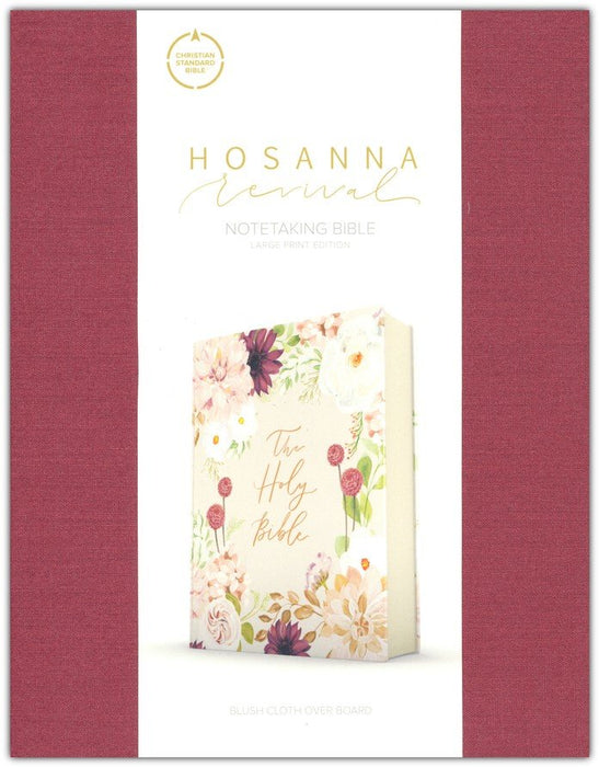 CSB Notetaking Bible, Large Print Hosanna Revival Edition, Blush Cloth Over Board: The Holy Bible