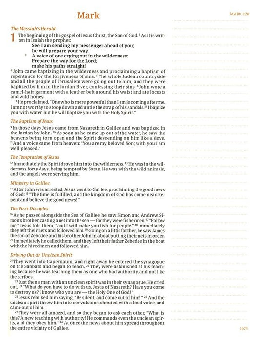 CSB Notetaking Bible, Large Print Hosanna Revival Edition, Lavender/Peach Cloth Over Board: The Holy Bible