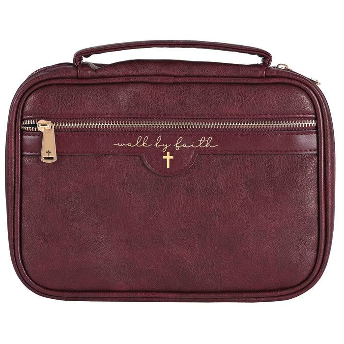 Walk By Faith Burgundy XLarge Bible Cover