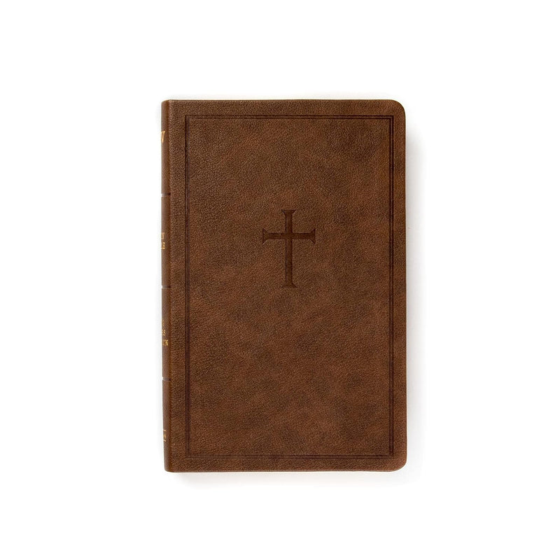 KJV Personal Size Bible, Brown LeatherTouch Imitation Leather
