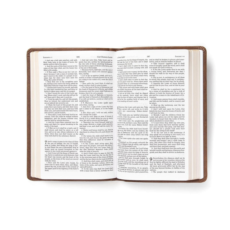 KJV Personal Size Bible, Brown LeatherTouch Imitation Leather