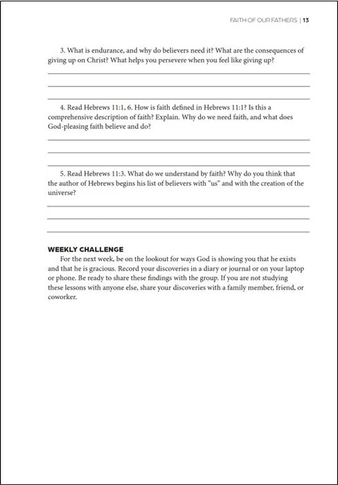 Faith of Our Fathers: A Study of Hebrews 11