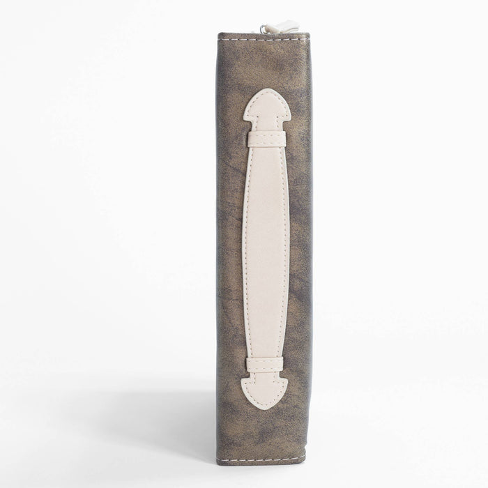 Divine Details: Bible Cover Gold Flecked Brown Psalm 91: 4