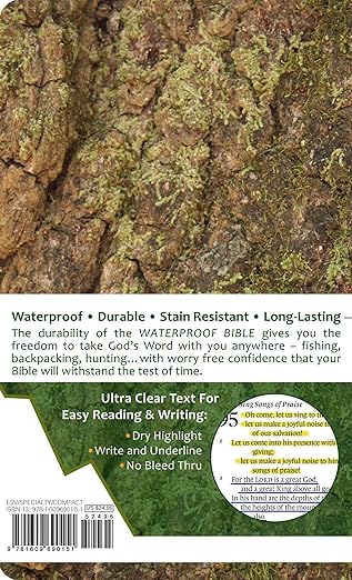 Waterproof Durable New Testament with Psalms and Proverbs-ESV-Camouflage