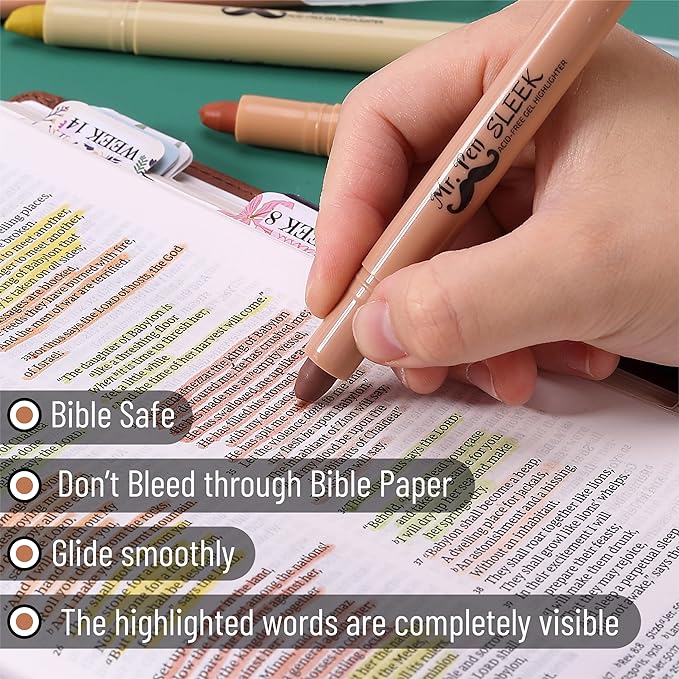 Mr. Pen- Gel Highlighter Set, 16 Pack, Assorted Colors, Bible Highlighters