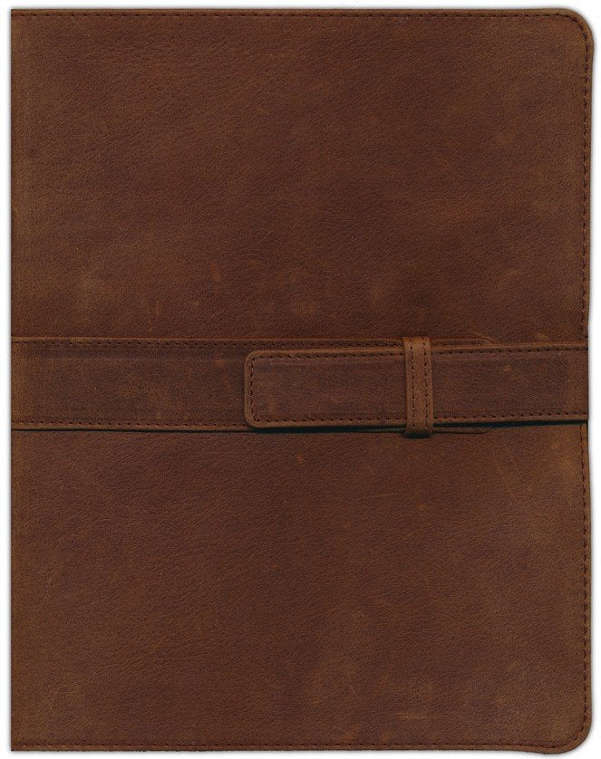 CSB Legacy Notetaking Bible, Tan Genuine Leather with Strap