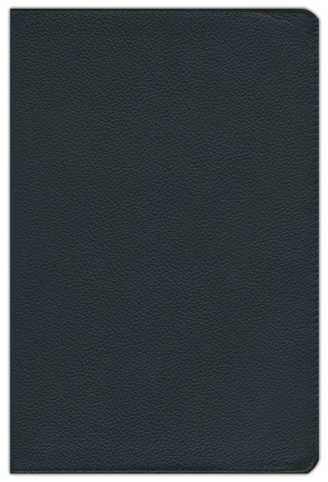 KJV Giant-Print Reference Bible--genuine leather, black (indexed)